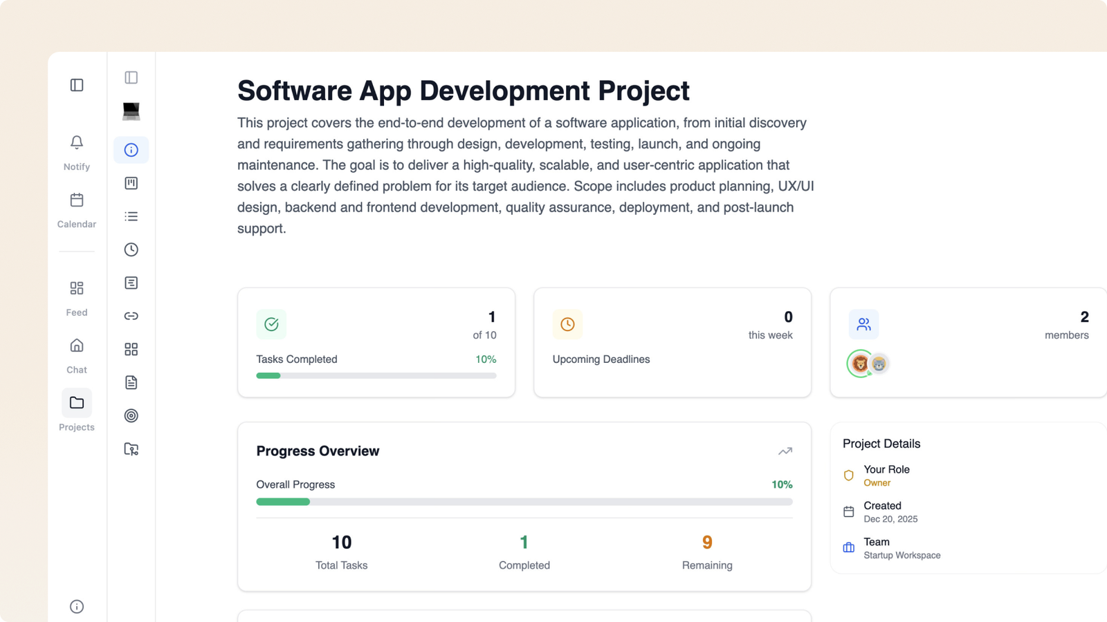 Progress analytics dashboard